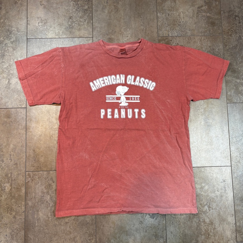 Vintage Style Acid Wash American Classic Peanuts Snoopy Graphic T-Shirt
